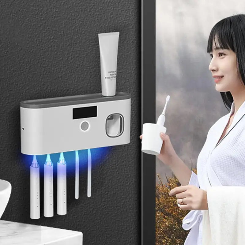 Wall Mounted UV Light Tooth Brush Holder