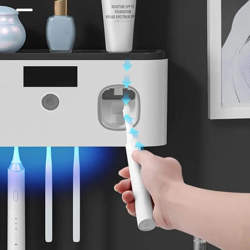 Wall Mounted UV Light Tooth Brush Holder